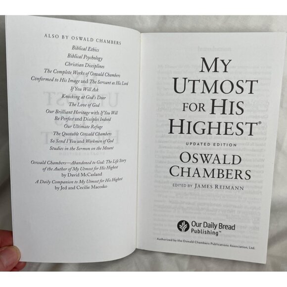 New My Utmost For His Highest Book Updated Edition Oswald Chambers Inspiration - Picture 3 of 5